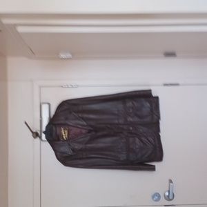 Dark Brown Leather Sports Jacket size38R by Raffaelo